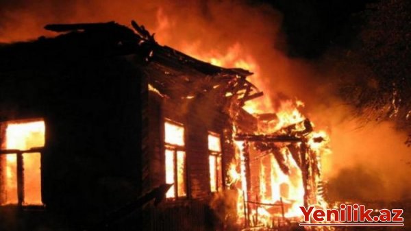 Bakıda dörd otaqlı ev yandı