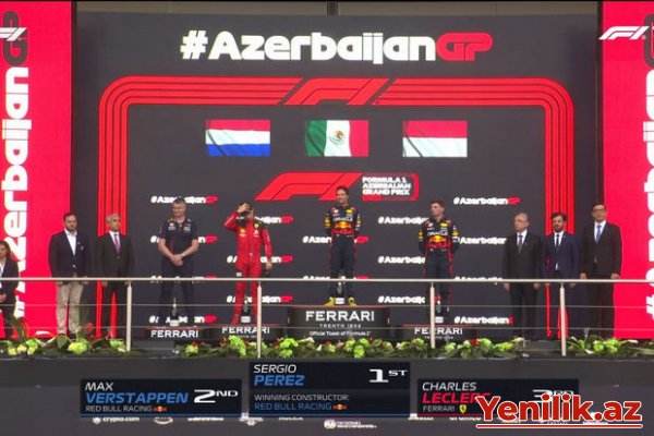 “Formula-1”: Azərbaycan Qran-prisinin qalibləri mükafatlandırılıblar