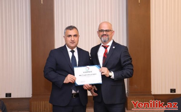 Bakı 15 saylı Mediasiya təşkilatı rəhbəri Qasım Şaliyev sertifikatla təltif olunub