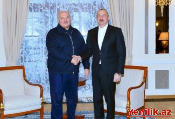 İlham Əliyev Lukaşenko ilə görüşdü - FOTO