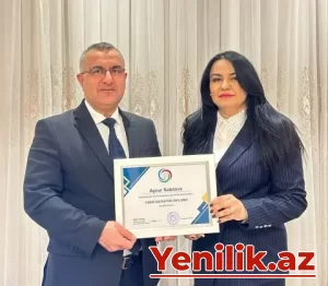 Aynur Sabitova Fəxri mediator diplomu ilə təltif edilib