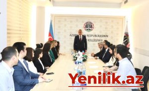 Vəkillər Kollegiyasının sədri işə yeni qəbul edilən vəkil köməkçiləri ilə görüşdü - FOTO
