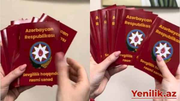 “Sevgililik haqda rəsmi sənəd” – Gerbimiz belə təhqir edildi... + VİDEO