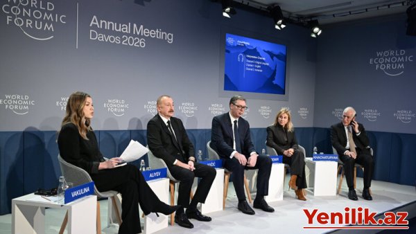 Prezident Davosda “Avrasiyanın iqtisadi özünəməxsusluğunun müəyyənləşdirilməsi” mövzusunda panel iclasında iştirak edib - FOTO