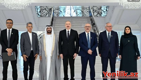 İlham Əliyev Ərəb Parlamentinin prezidentini qəbul etdi - FOTOLAR