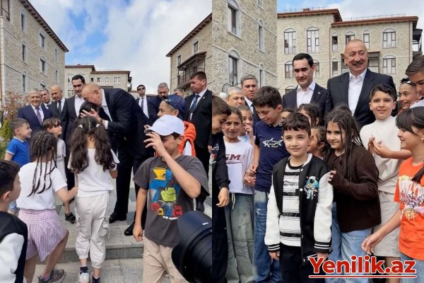 Prezidentin Şuşada uşaqlarla səmimi görüşü - VİDEO