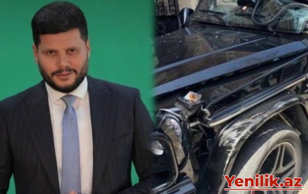 Zaur Kamal ağır qəzaya düşdü: Avtomobili yararsız haldadır - FOTO