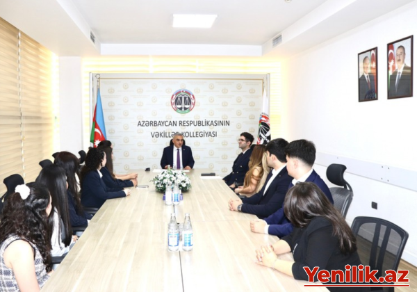 Anar Bağırov işə yeni qəbul olunan vəkil köməkçiləri ilə görüşdü - FOTO