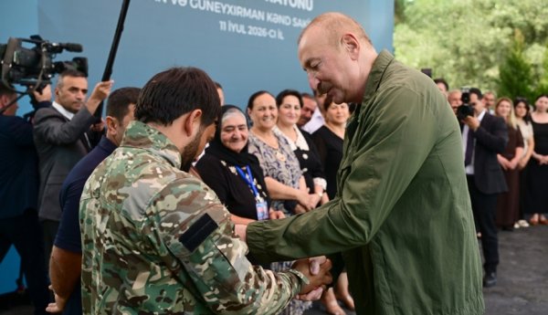 İlham Əliyev Quzeyxırmanda - FOTOLAR