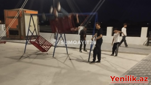 Sumqayıtda iki ay əvvəl açılan parkın son vəziyyəti…
